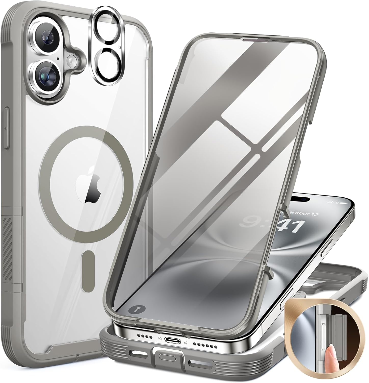 Miracase Magnetic Case, High-Quality iPhone 16 Case with Full Body Bumper, Innov...