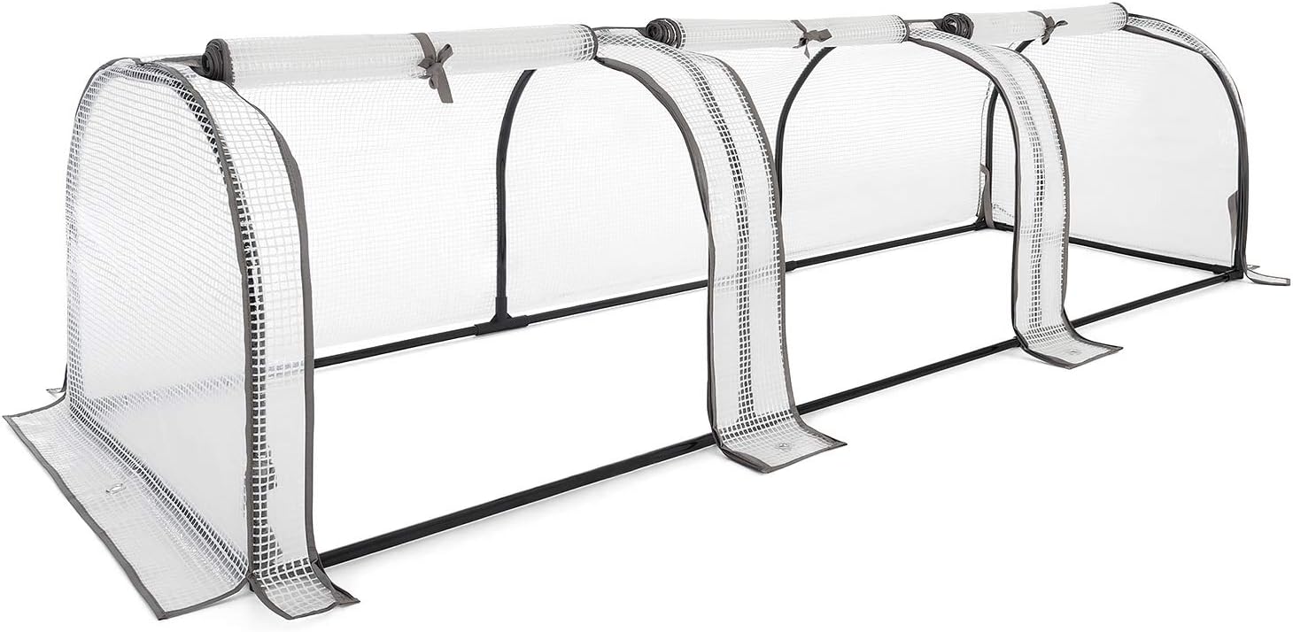 CHRISTOW Small Grow Tunnel Cloche Garden Polytunnel Greenhouse With Reinforced C...