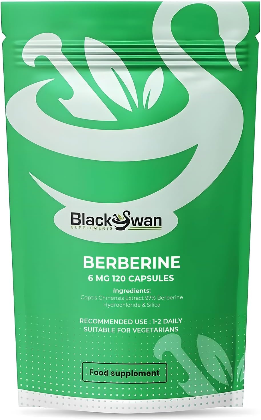 Black Swan Berberine Capsules - Supports Healthy Blood Sugar & Cholesterol Level...