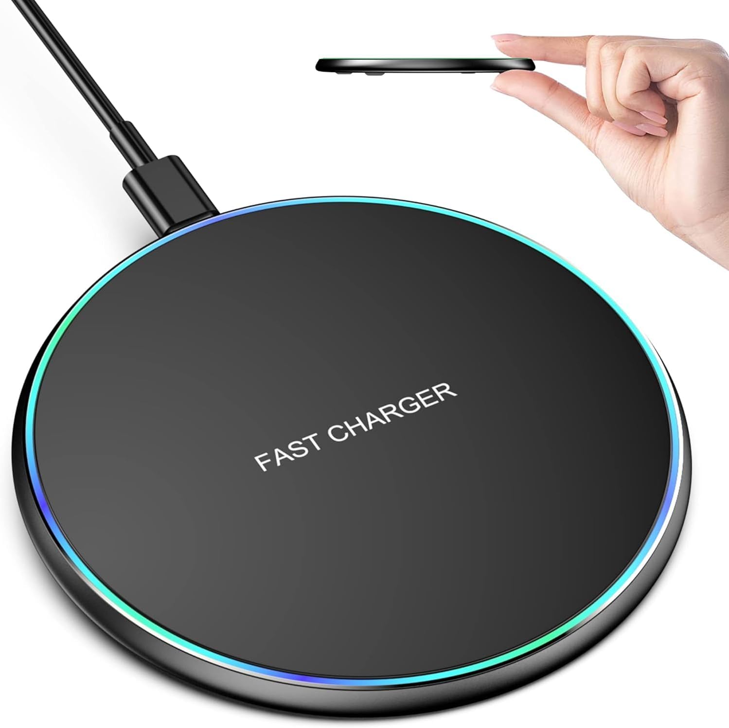 Wireless Charger, Wireless Charging Pad for iPhone 16/15/14/13/12/11 Pro/Pro Max...