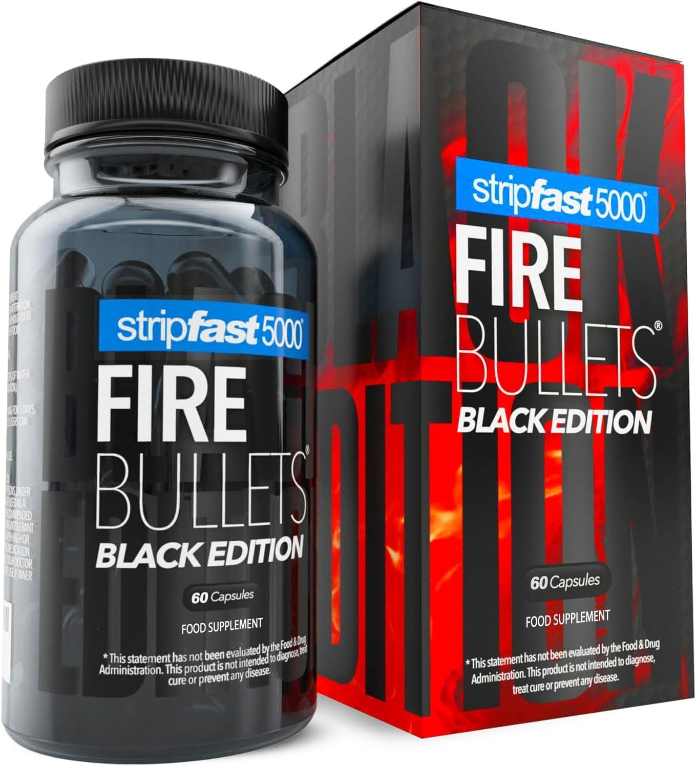 Ultimate Fire Bullets Max Strength Supplement, Special Black Edition for Women a...