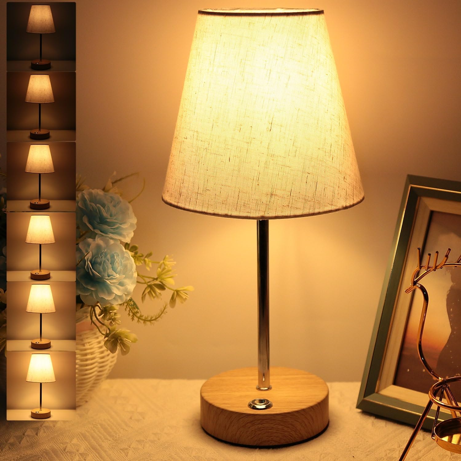 HSLighting Cordless Table Lamp, Special Rechargeable Lamp with 12'' Design, Inno...