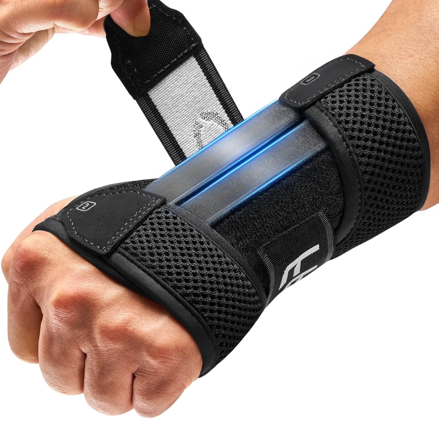FREETOO Stable Version Wrist Support with 3 Metal Stays, Comfy Carpal Tunnel Wri...