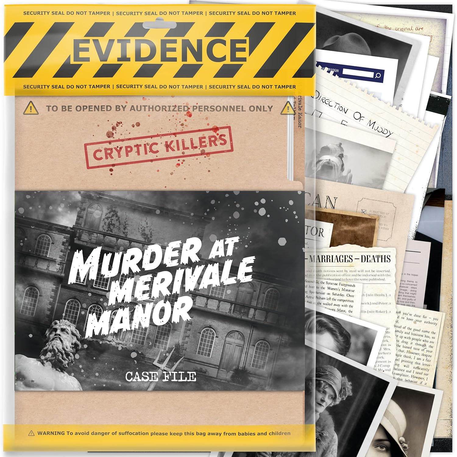 Unsolved murder mystery game - Cold Case Files Investigation - CRYPTIC KILLERS -...