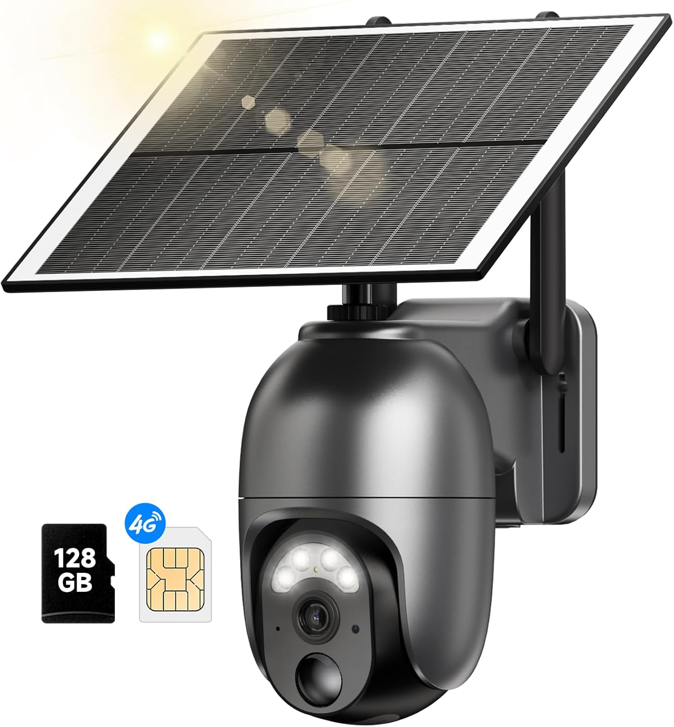 NUASI 4G LTE Security Camera Outdoor Wireless, 2K No WiFi Solar Security Camera...