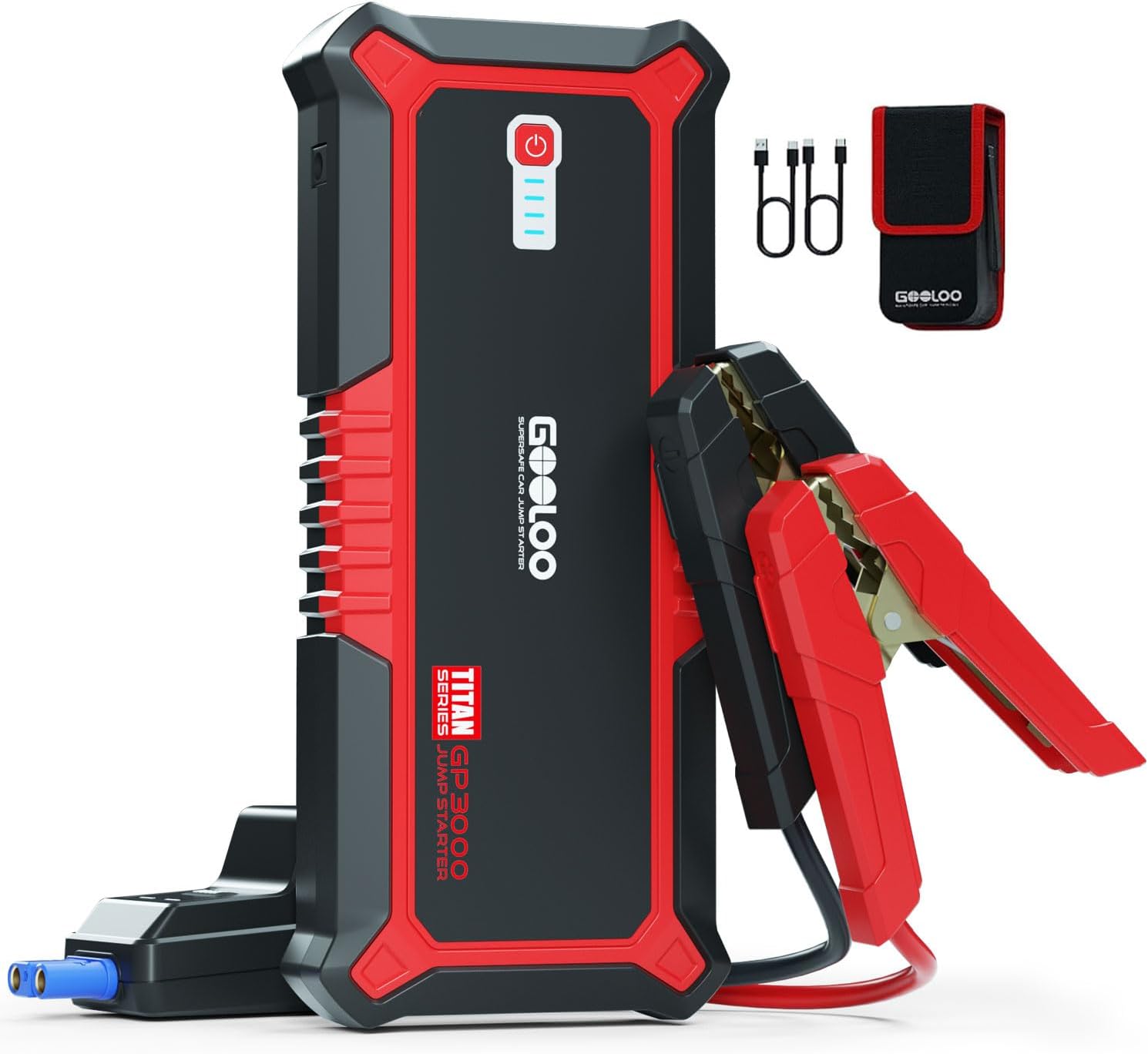 GOOLOO Portable Lithium Jump Starter 3000A Peak Car Starter for Up to 9L Gas or...
