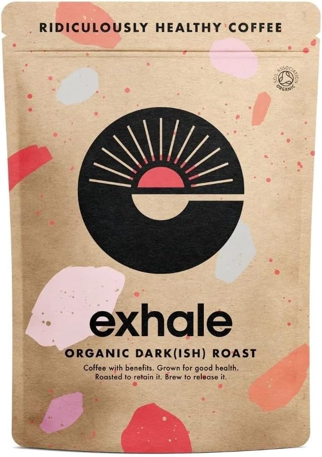 EXHALE Organic Ground Coffee - 450G PACK - Mycotoxin Free Single Origin and 100%...