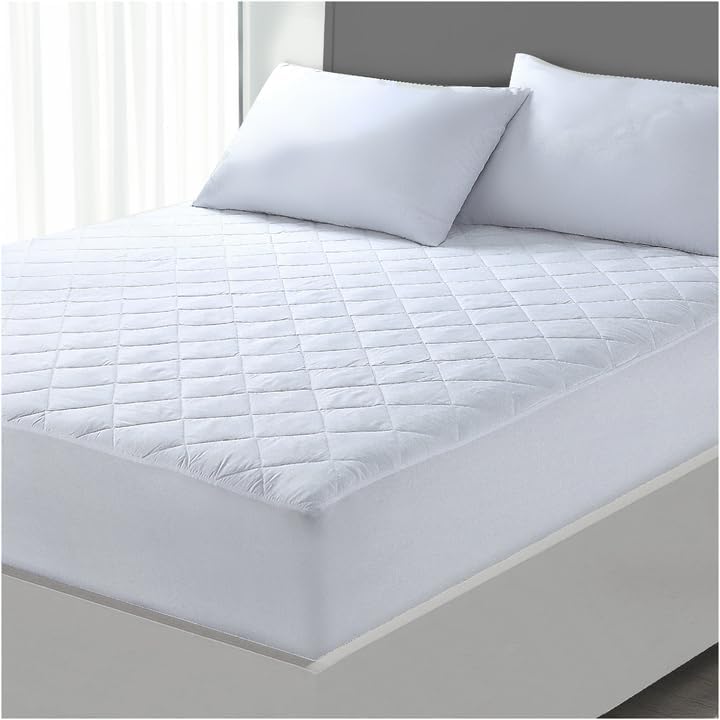 Dreamzie Quilted Mattress Protector, up to 40 cm - Deep Fitted Double Mattress C...