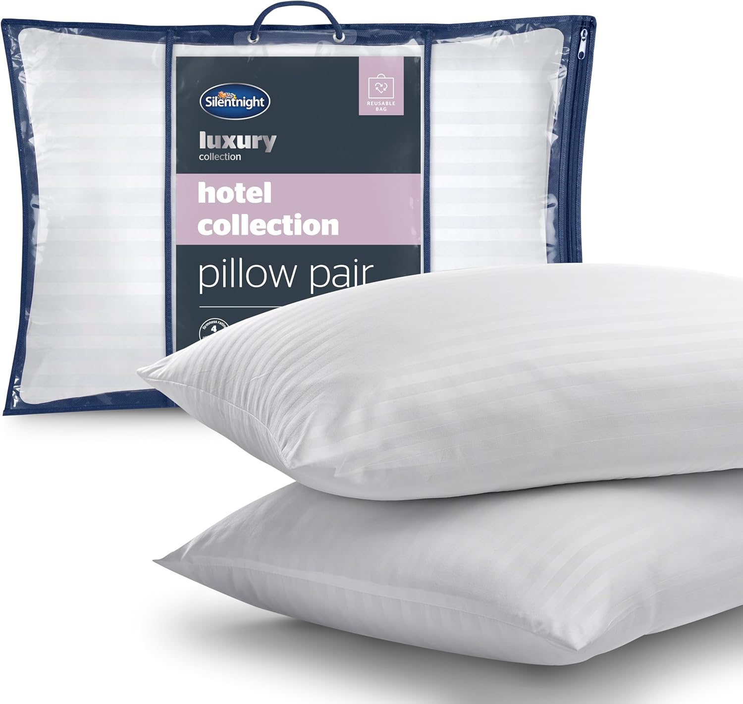 Silentnight Hotel Collection Pillows 2 Pack - Luxury Hotel Quality Pillows Soft...