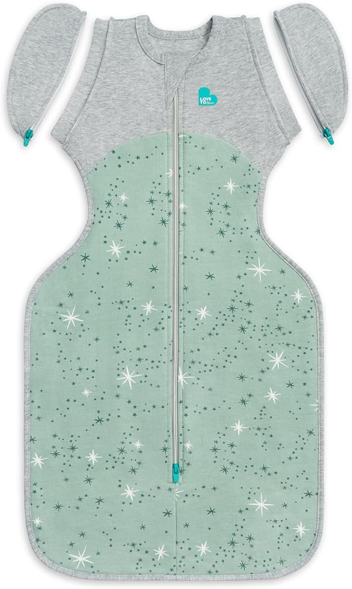 Love To Dream Swaddle Up Transition, Medium 6-8.5 kg, Olive, Snug Fit, Zip-Off W...