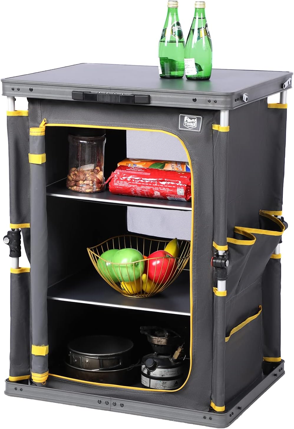 TIMBER RIDGE Compact Camping Storage, Pop Up Folding Camping Kitchen Unit, Campi...