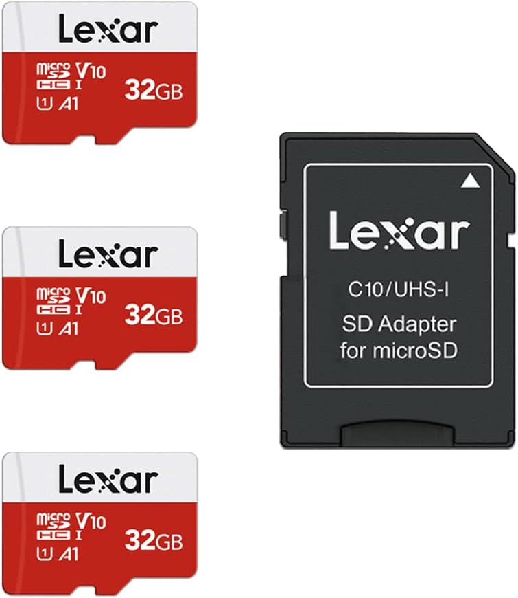 Lexar 32GB 3 Pack Micro SD Card E Series, microSDHC UHS-I Flash Memory Card with...