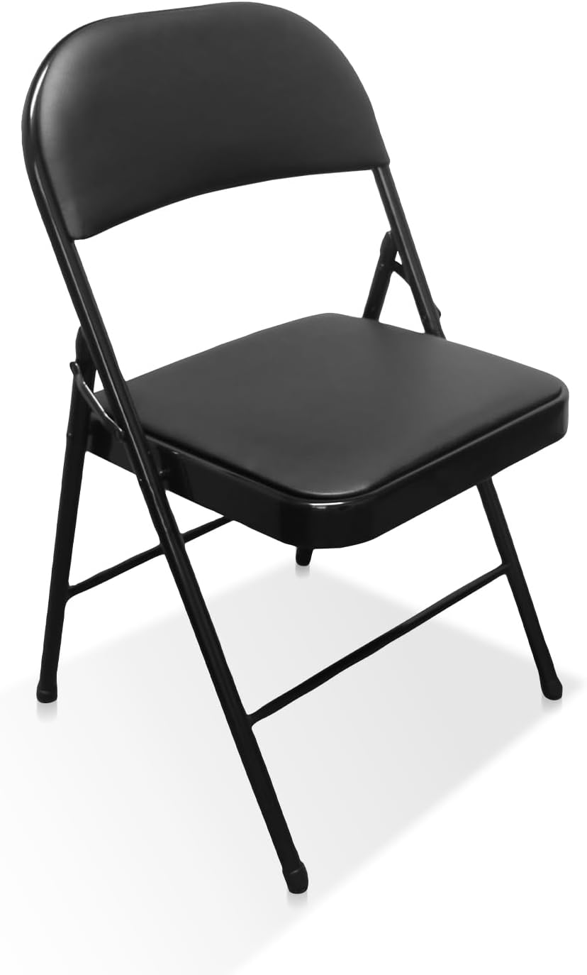 Royalford Heavy Duty Folding Padded Chair with Metal Frame Padded Seat Foldable...