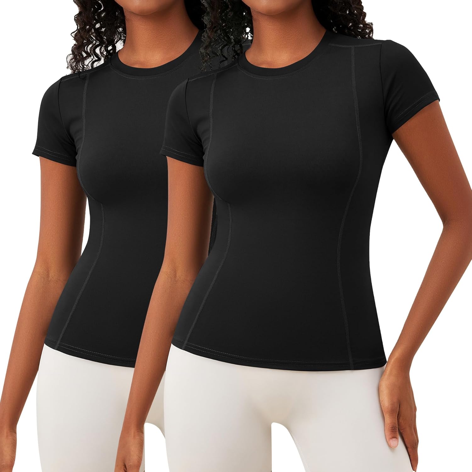 IECCP Women's Gym Shirts Workout Yoga Running Sports Tops Breathable Athletic Ex...