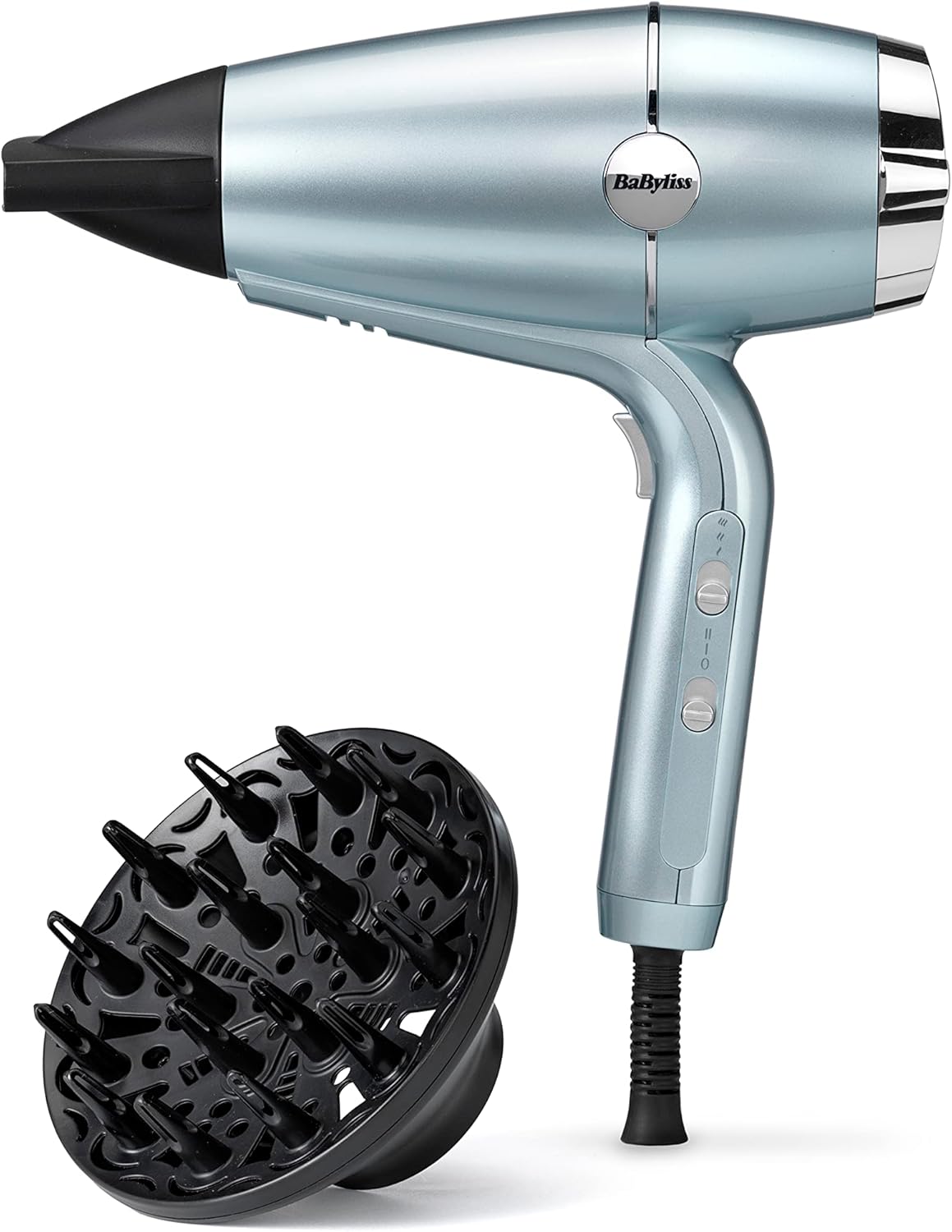 BaByliss 2100 Hydro-Fusion Hair Dryer, Smooth Blow-Dry, Ionic Anti Frizz, nozzle...