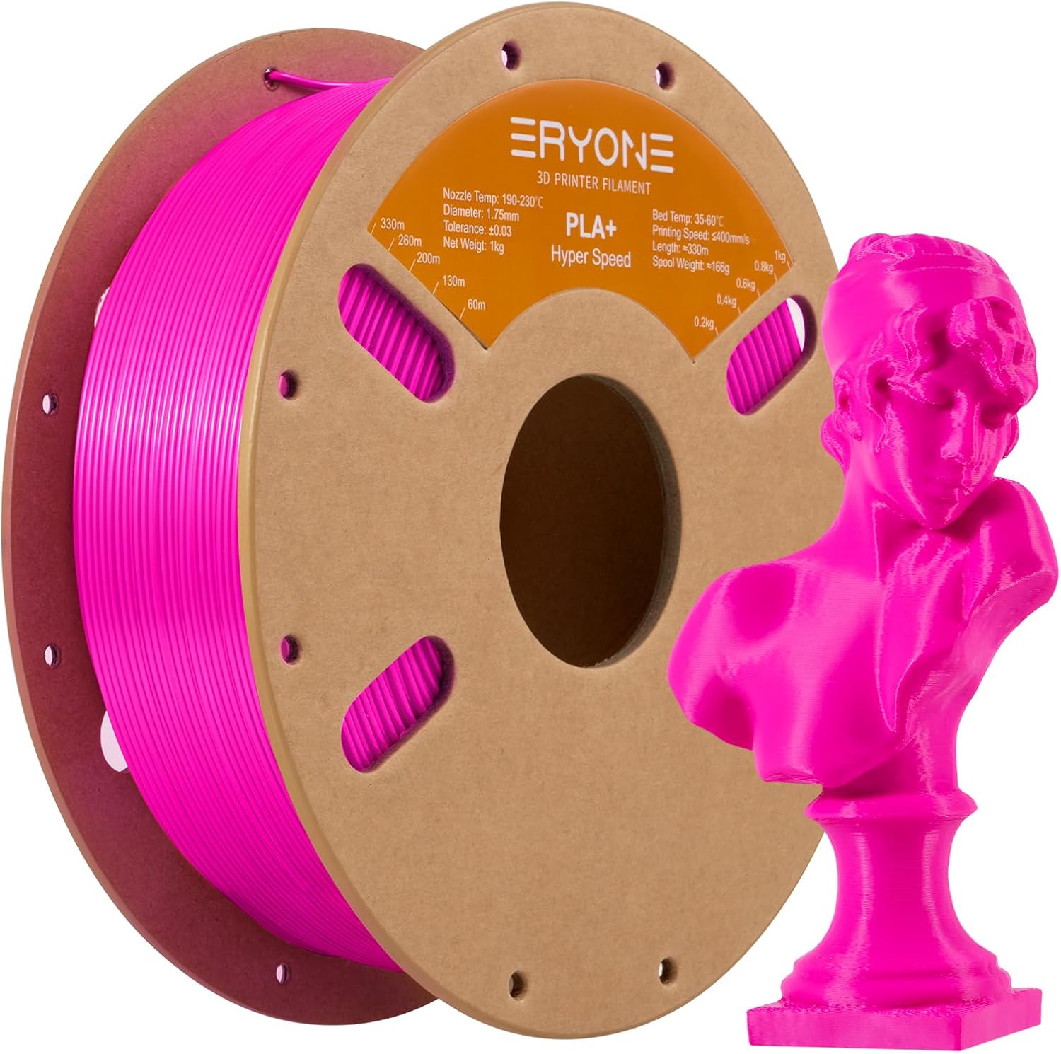 ERYONE High Speed PLA+ 1.75mm Filament, Rapid PLA Plus, 1kg (2.2LBS) / Spool, Ma...