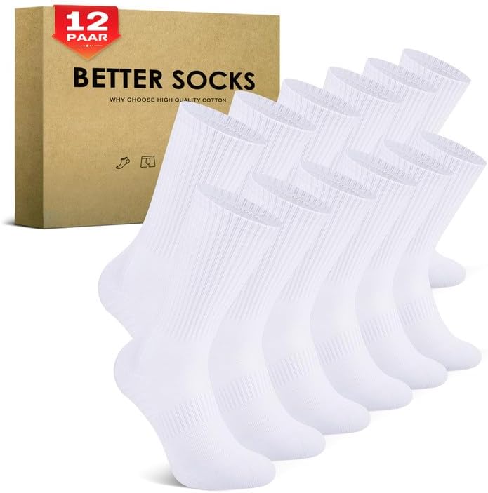 TUUHAW Cushioned Sports Socks, Special Athletic Crew Socks for Men and Women, Hi...