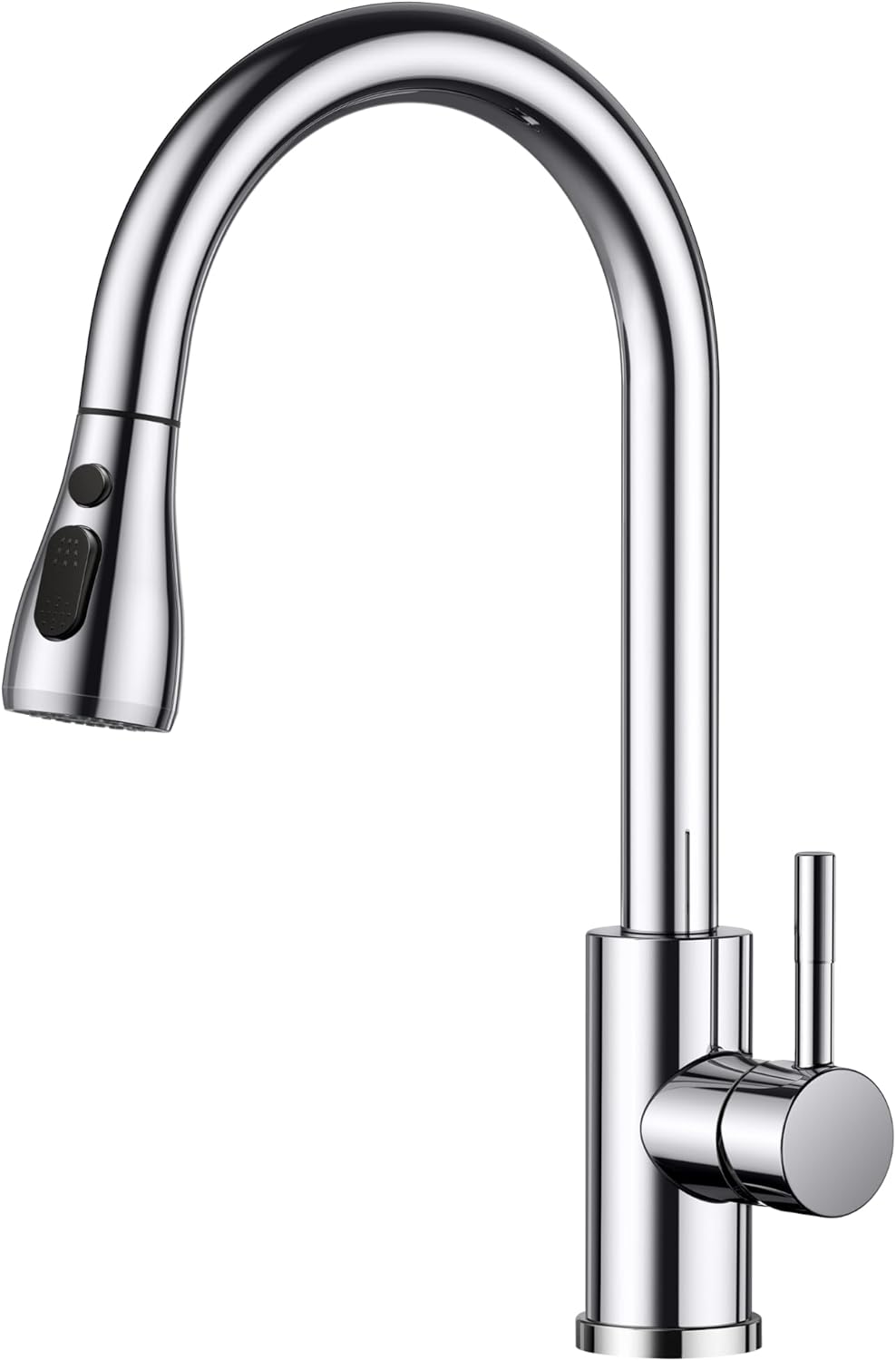 FORIOUS Kitchen Sink Taps Mixer with Pull Out Spray, Swivel Single Handle High A...