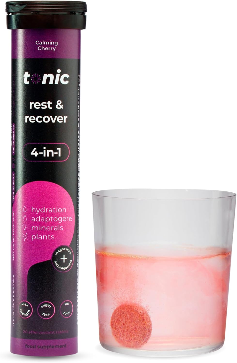Tonic Health Rest and Recovery Magnesium Effervescent Tablets - 300mg Elemental...