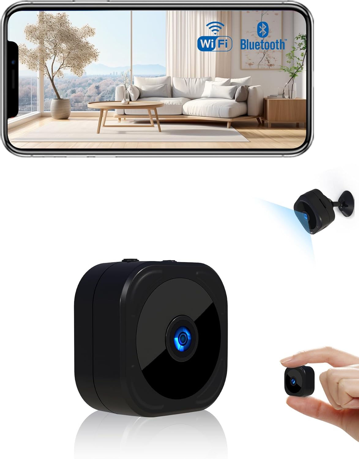 AOBOCAM Mini Spy Hidden Camera 1080P HD Wireless WiFi Indoor Security Camera wit...