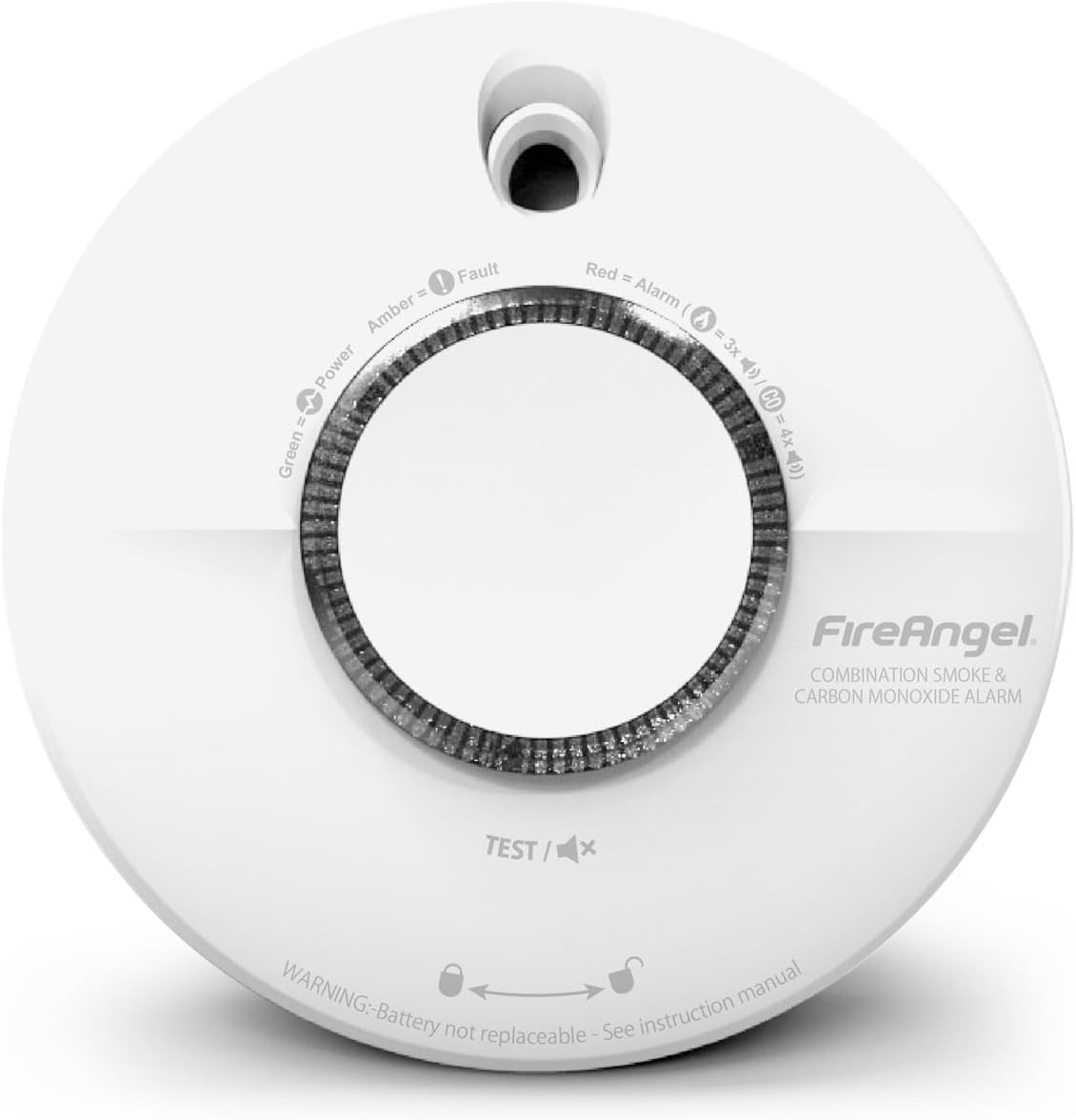 FireAngel Combination Smoke and Carbon Monoxide Alarm for Home - SCB10-R, 10 Yea...