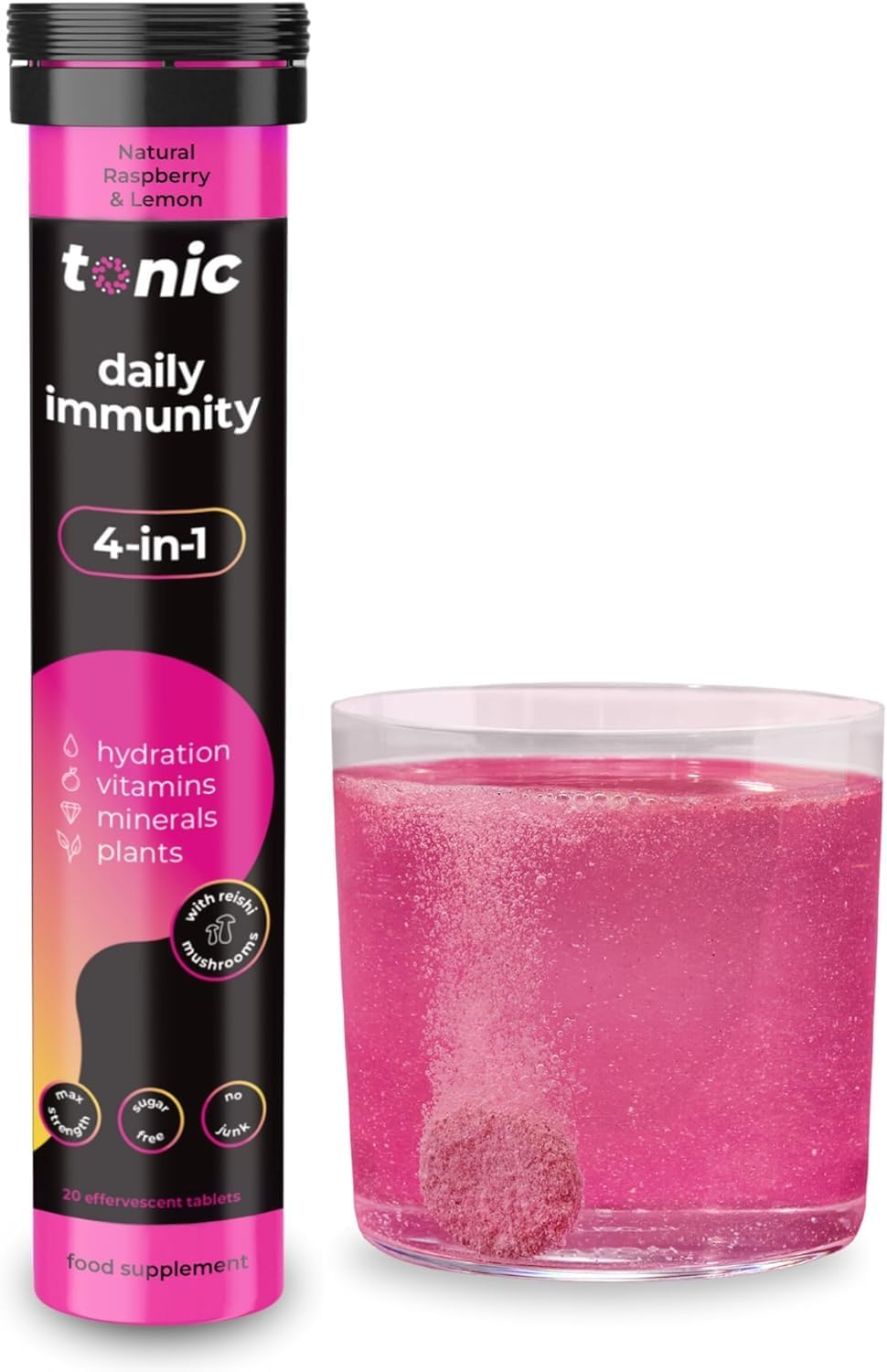 High-Quality Tonic Health Daily Immunity Tablets, Unique 4-in-1 Effervescent Mul...