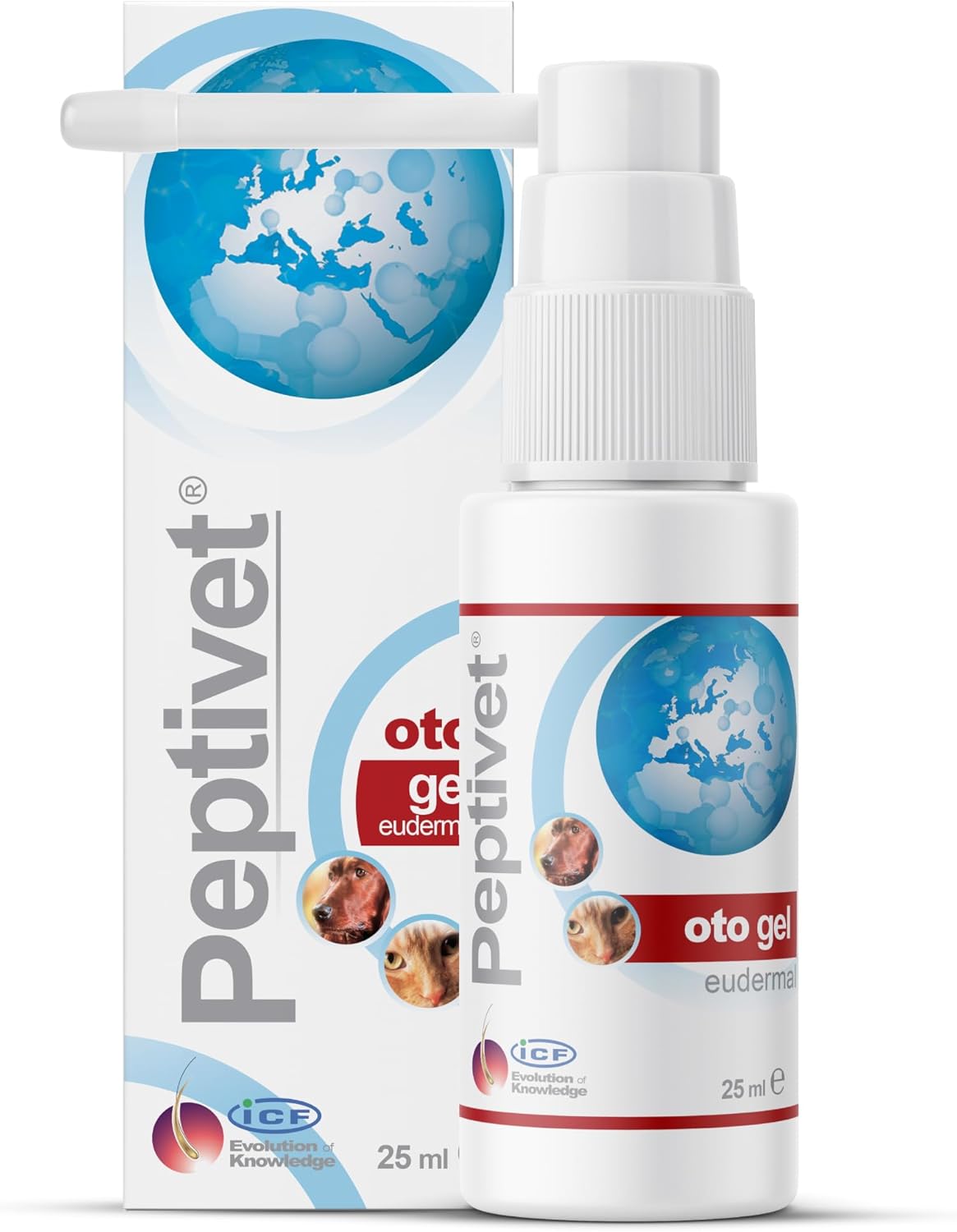 Unique ICF Peptivet OTO Gel, Exceptional Ear Cleaner Gel for Dogs, Innovative So...