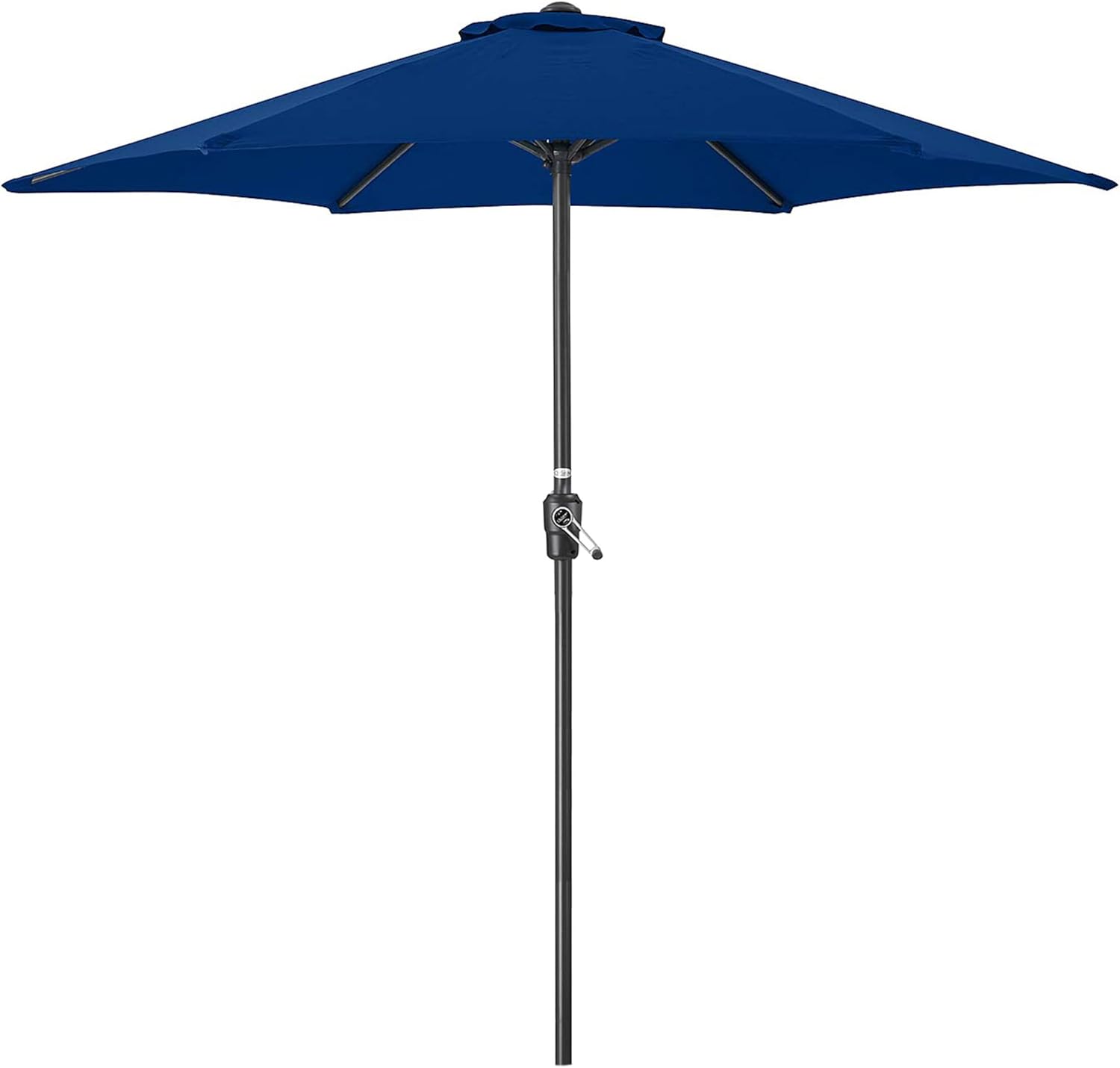 CHRISTOW Garden Parasol Umbrella Polyester Canopy Steel Sunshade With Crank Hand...