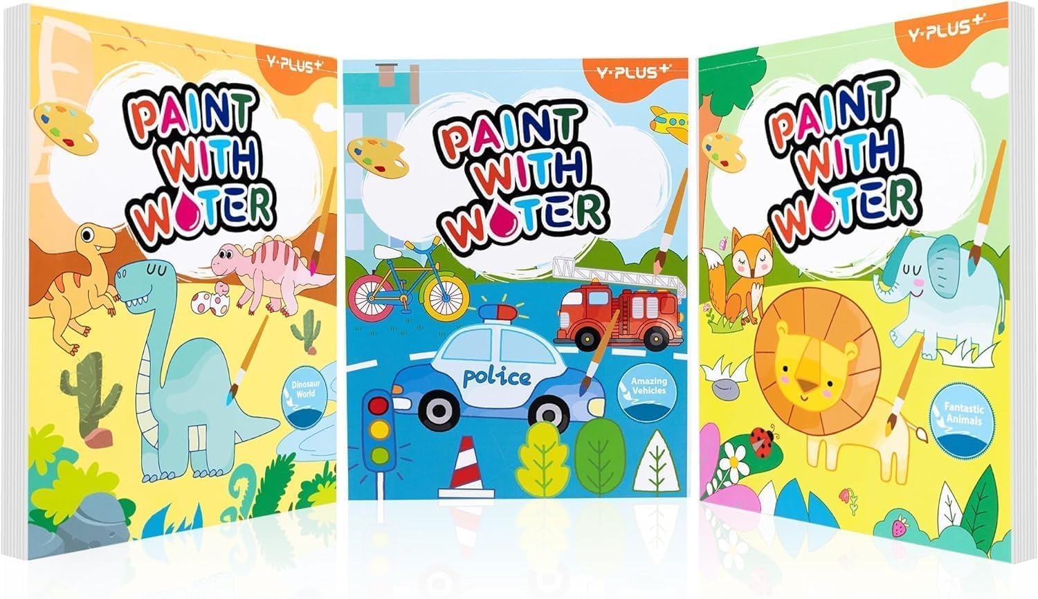 YPLUS Paint with Water Books for Toddlers, Watercolor Painting Paper for Kids Ag...