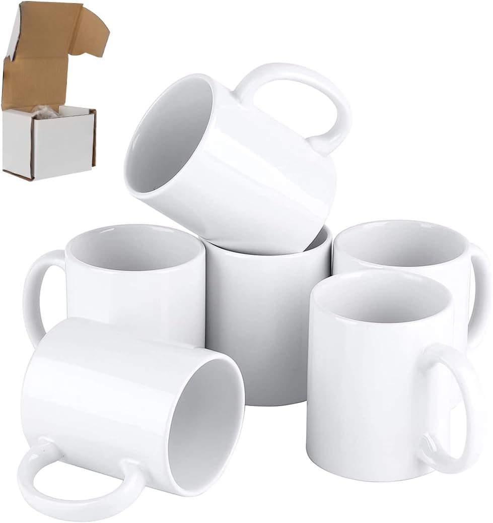 Premium SIGNZWORLD Sublimation Mugs, High-Quality 11oz Blank Plain White Coffee...
