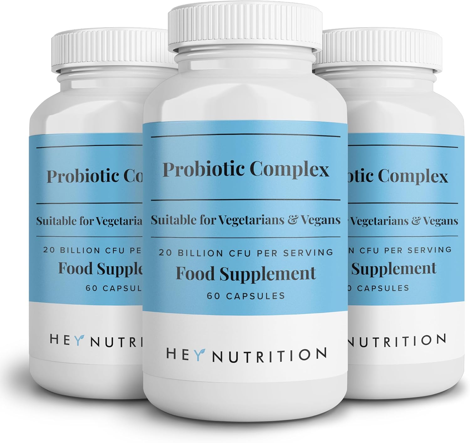 Hey Nutrition Probiotic Complex Supplement - 20 Billion CFU - Suitable for Veget...