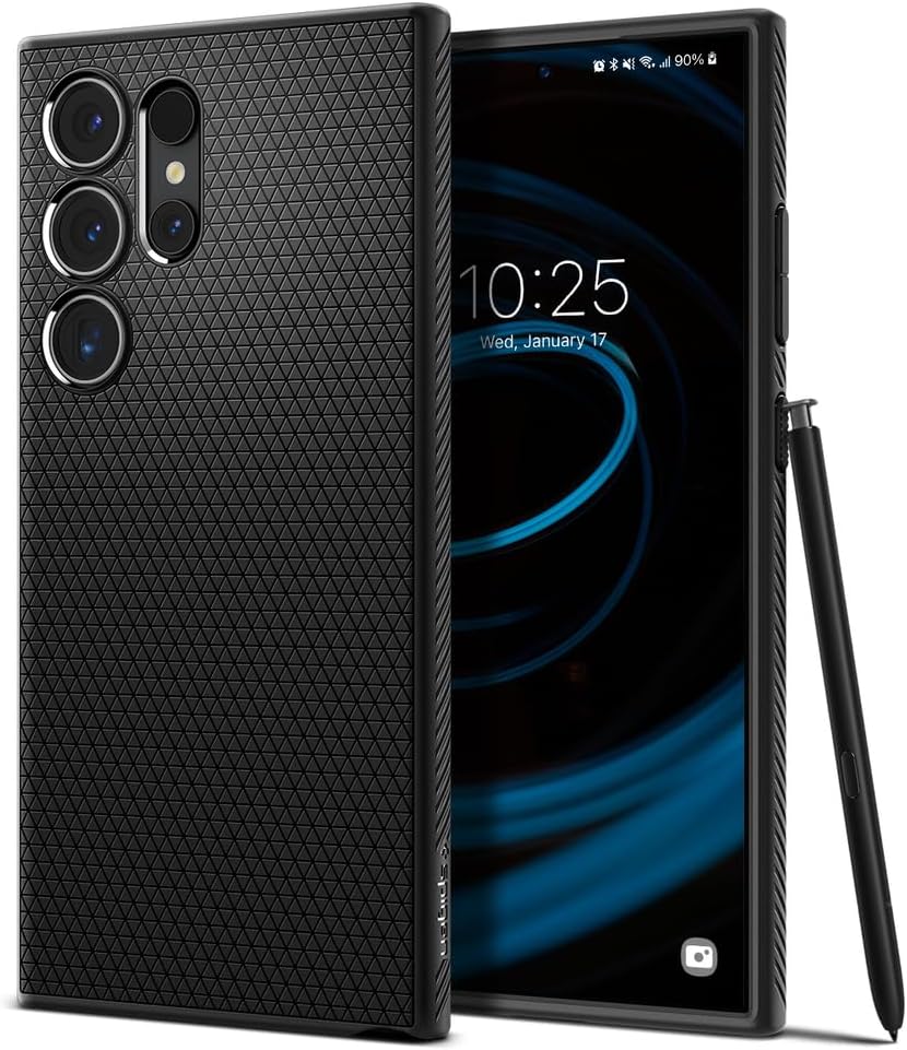 Spigen Liquid Air Case Compatible with Samsung Galaxy S24 Ultra - Matte Black