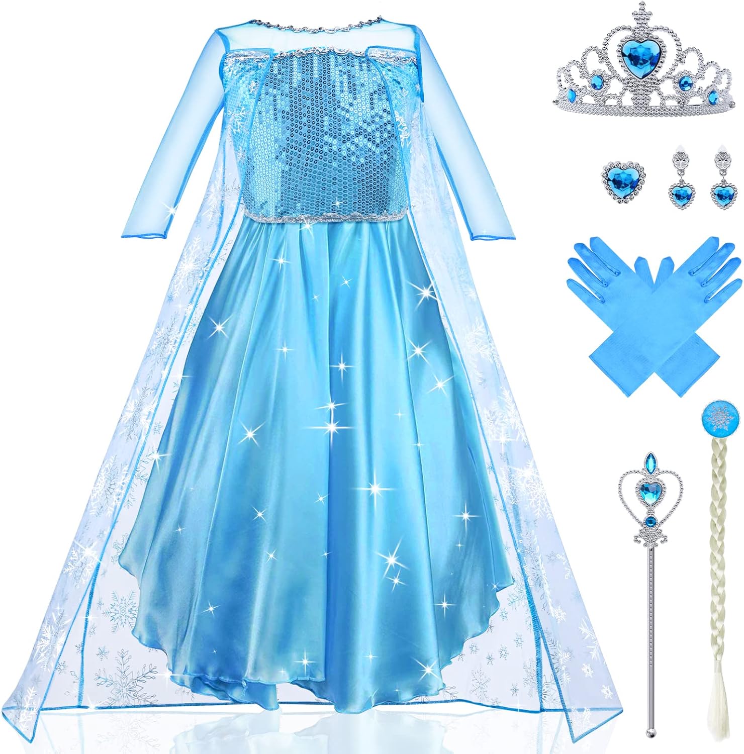 URAQT Dress Up for Girls, Princess Costumes for Girls, Fancy Princess Dress, Pri...