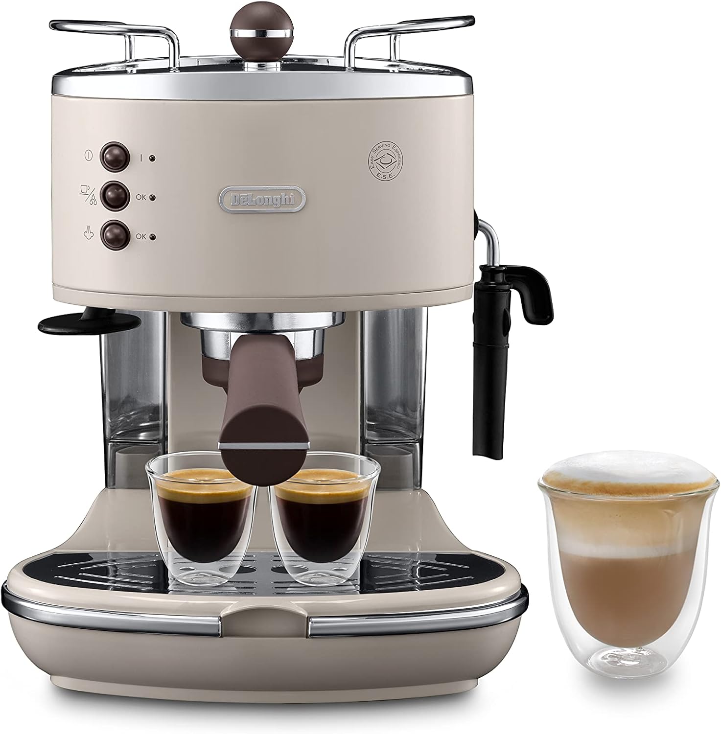 De'Longhi Vintage Icona Traditional Barista Pump Espresso Machine, Coffee and Ca...