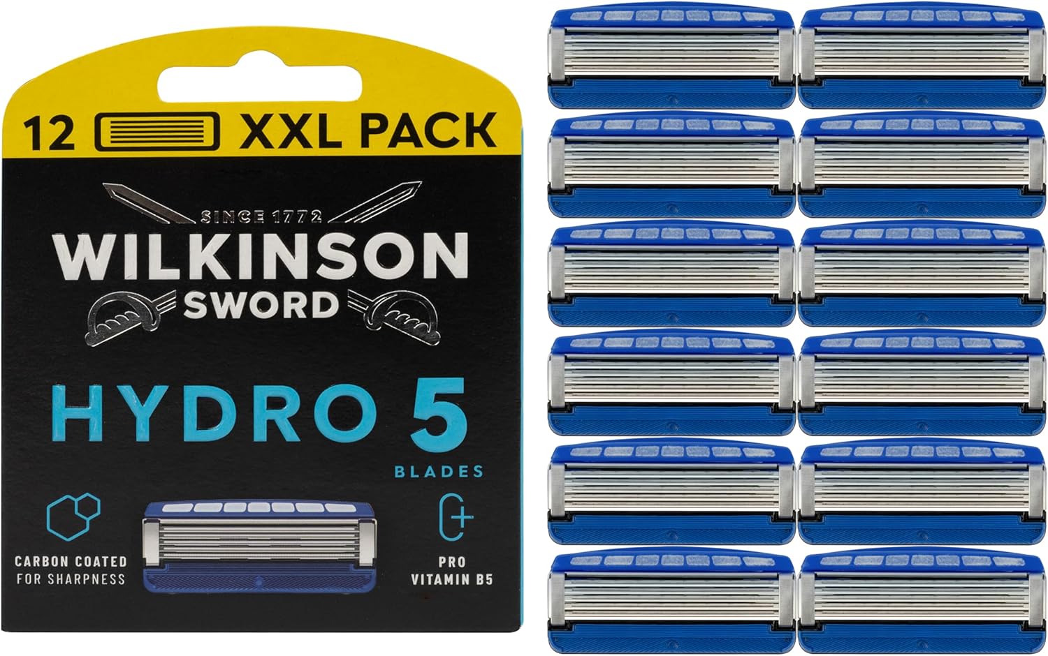 Wilkinson Sword Hydro 5 Men’s Razor Refills, Great Addition to Wash Bags for Men...
