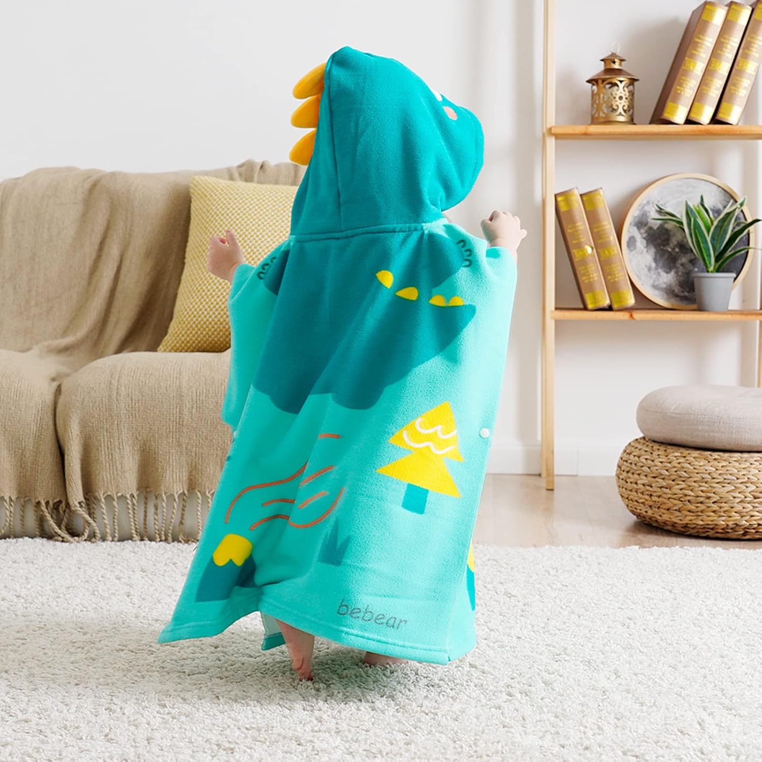 Bebamour Baby Hooded Towels Wearable Hooded Towel for Boys Girls Absorbent Hoode...
