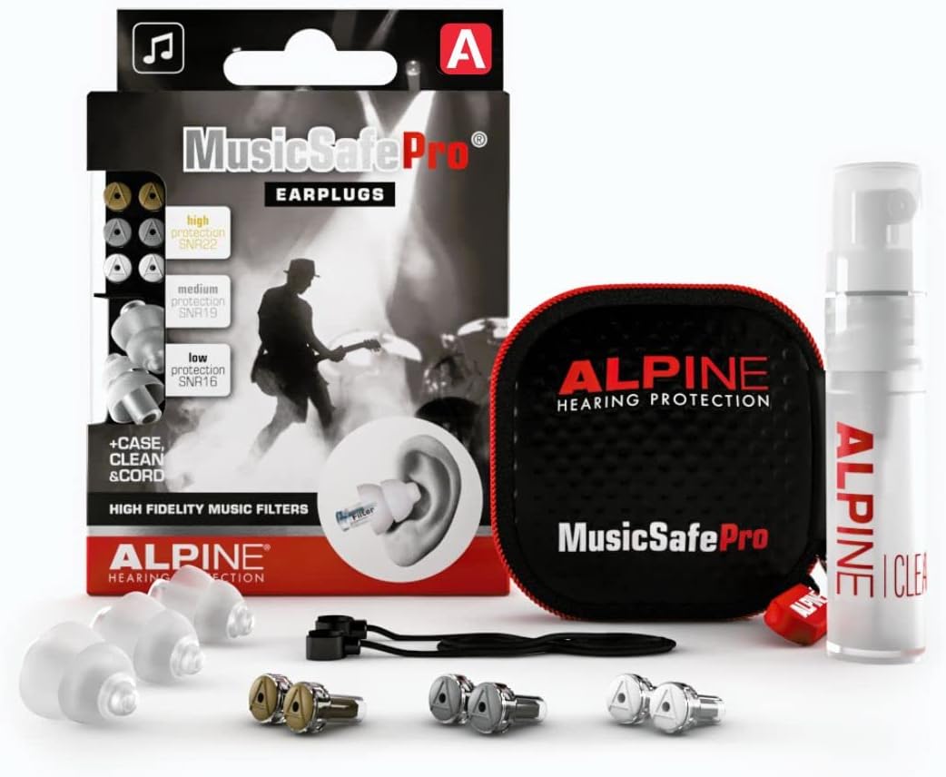 Alpine MusicSafe Pro High Fidelity Music Earplugs for Concert & Noise Reduction,...