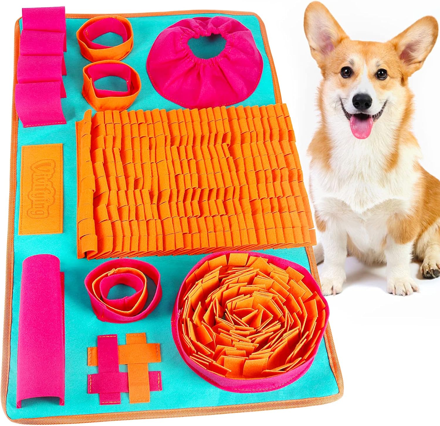 Vivifying Snuffle Mat for Dogs, Interactive Dog Toy for Boredom and Mental Stimu...