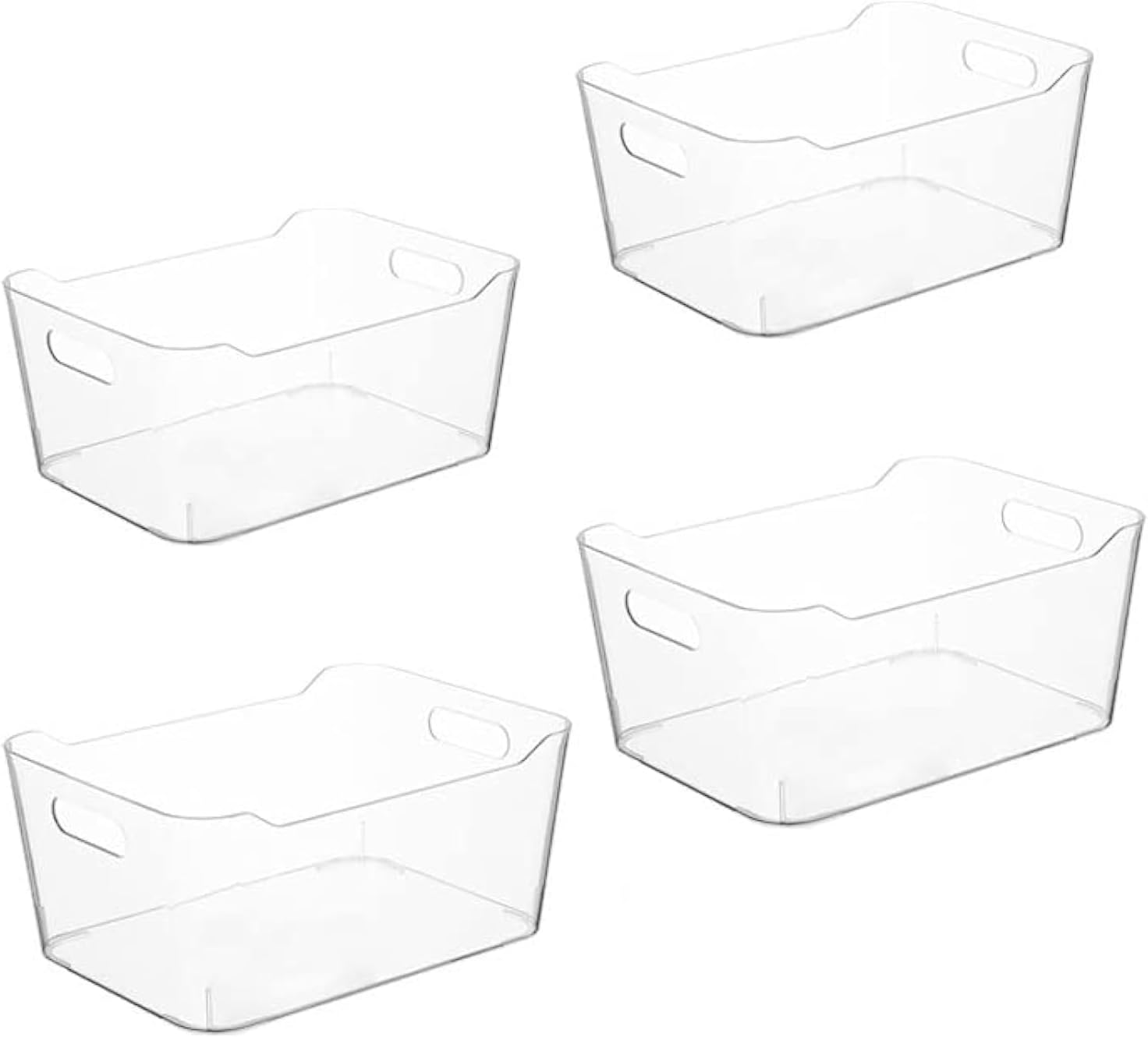 Grace Store 4PCS Storage Organisers Clear Plastic Bathroom Organiser Versatile K...