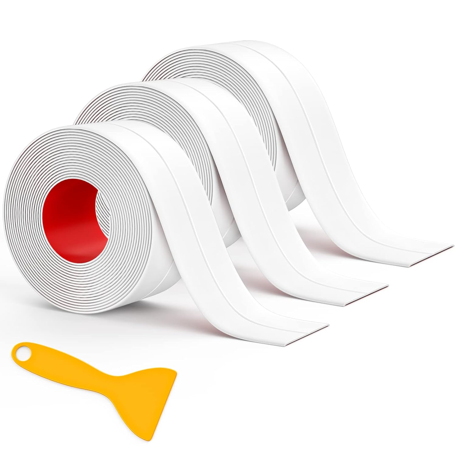 Fixmend Bath Sealant Strip Self Adhesive, 3 Rolls Caulk Strip, Bathroom Sealant...