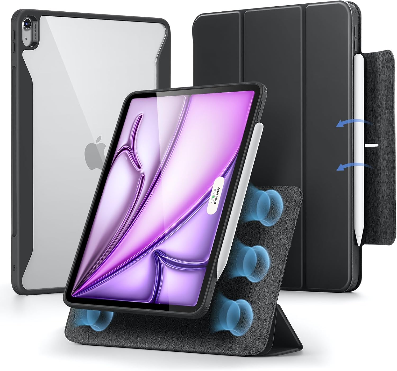ESR for iPad Air 13 Inch Case M3/M2 (2025/2024) Case with Pencil Holder, Removab...