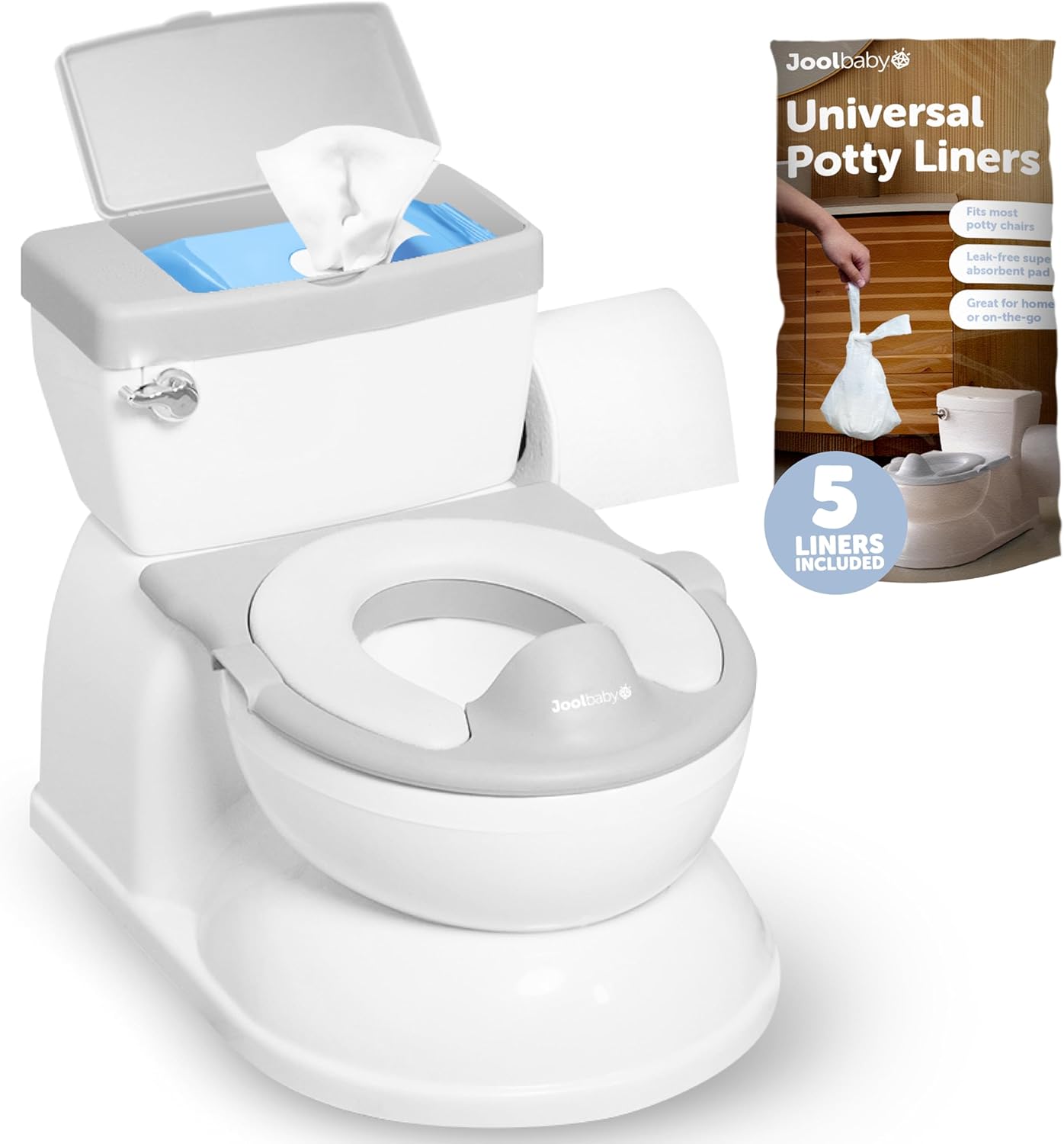Real Feel Potty, Special Potty with Wipes Storage, Innovative Transition Seat Po...