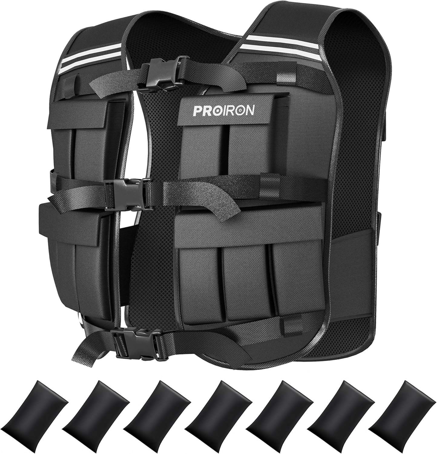 PROIRON Weighted Vest 10kg/20kg, Fully Adjustable Weight Vest for Men Women, Bod...