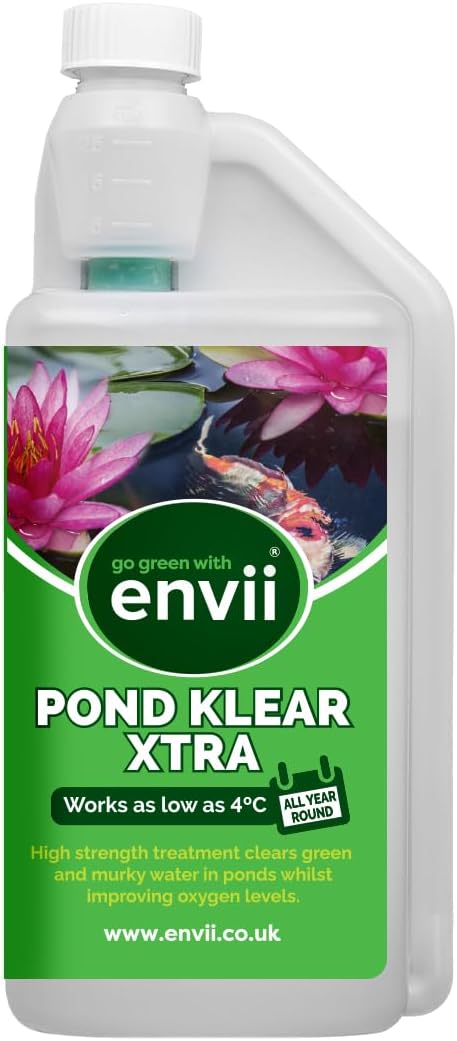 Envii Pond Klear Xtra – Strong Pond Clear Water Treatment, Naturally Clears Gree...