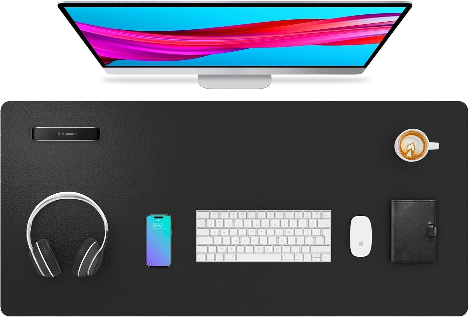 Aothia Leather Desk Pad Protector,Mouse Pad,Office Desk Mat,Non-Slip PU Leather...