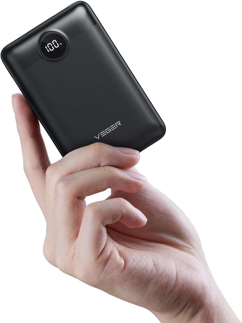 VEGER 20000mAh Power Bank,22.5W fast charging USB C Battery Pack with Type C Pow...