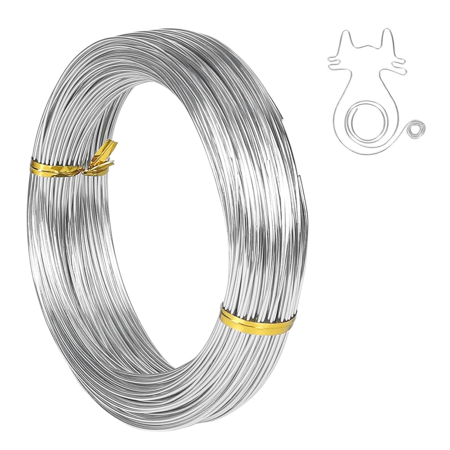 18 Gauge 1mm Aluminum Craft Wire, 165 Feet Bendable Metal Wire for Sculpting, Bi...
