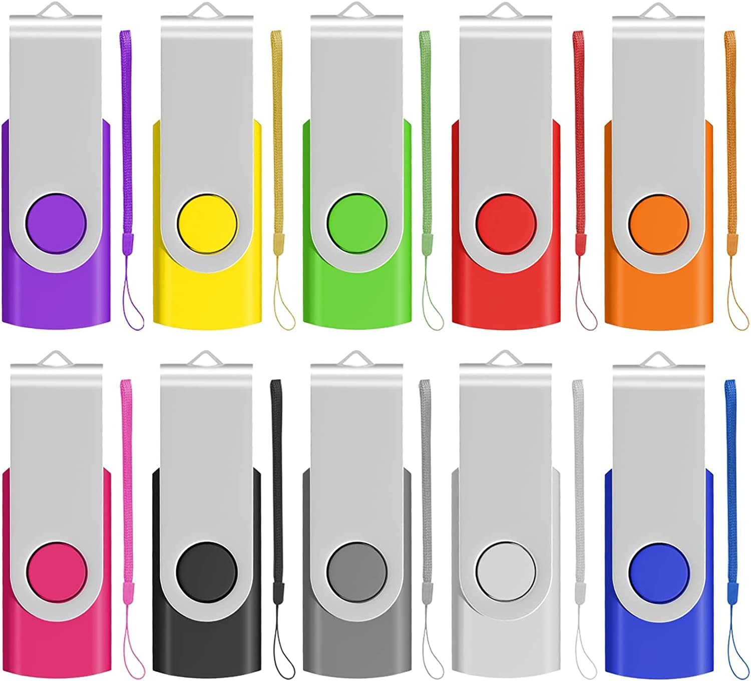 EASTBULL Memory Stick 2GB USB 10Pack, USB 2.0 Thum...