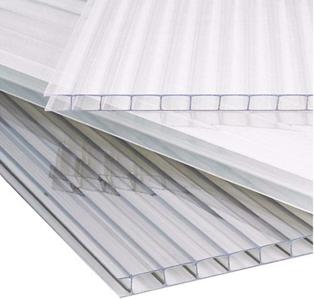 The Fellie 4mm Polycarbonate Sheets for Greenhouse, 6 Pieces of Greenhouse Polyc...