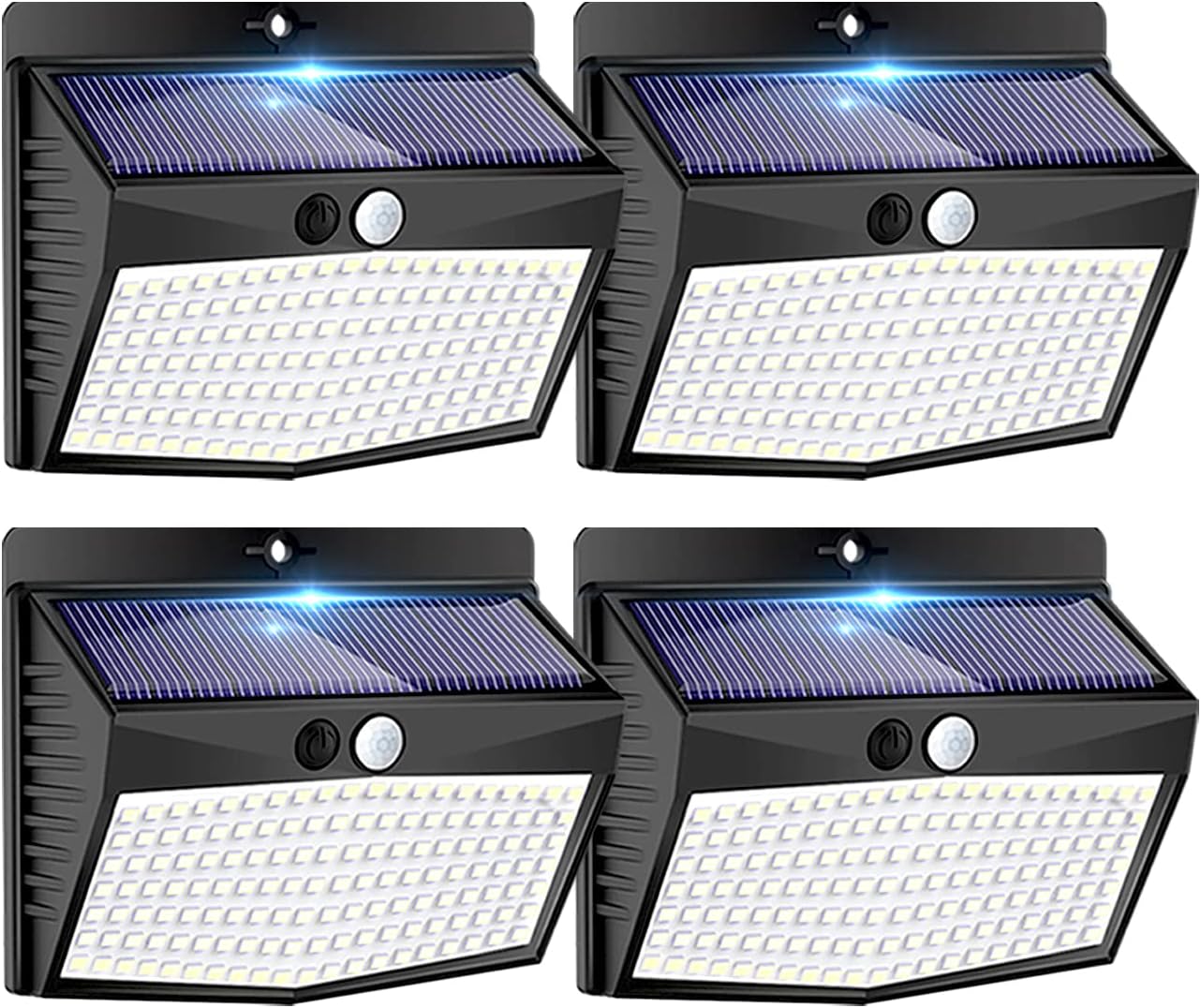 Peasur Solar Security Lights Outdoor Motion Sensor, 138LED 4 Pack Solar Powered...
